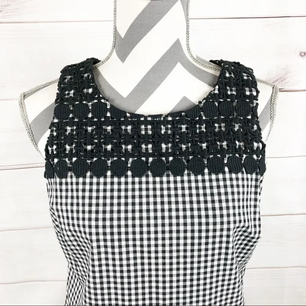 Michael Kors black & white check dress size 4